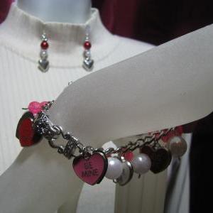 10 Off 2set Bracelet And Earrings With Valentines..