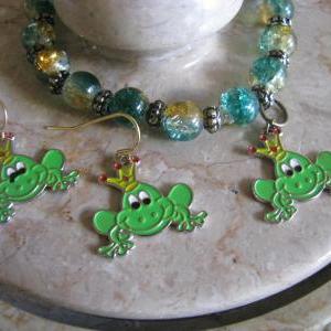 10 Off 2set Gorgeous Kids Frog Prince Jewelries..